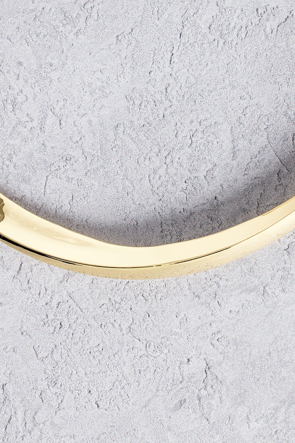 view 2 of 2 Asymmetrical Necklace Cuff in Gold
