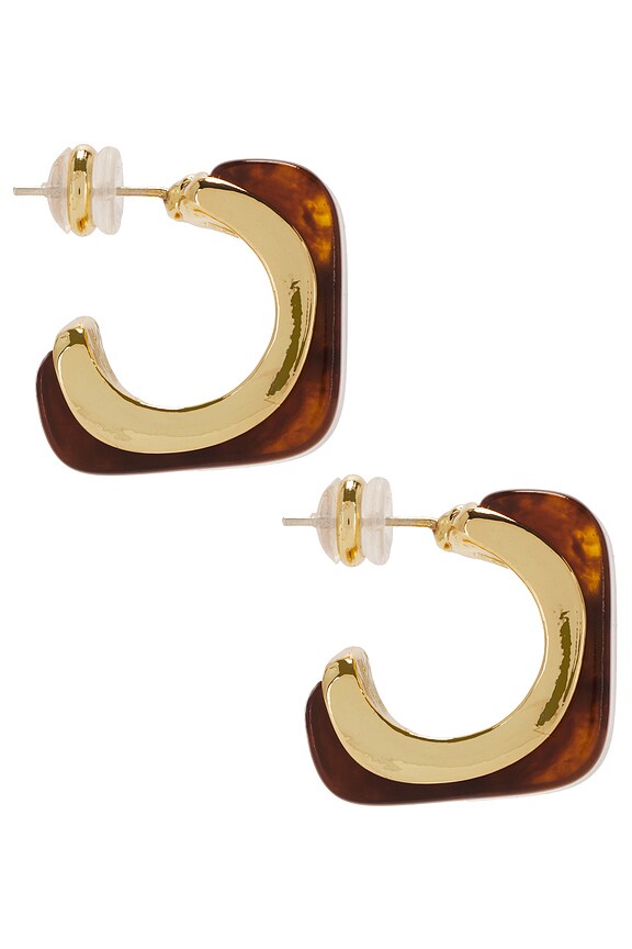 view 2 of 3 Tort Lucite Hoop in Gold