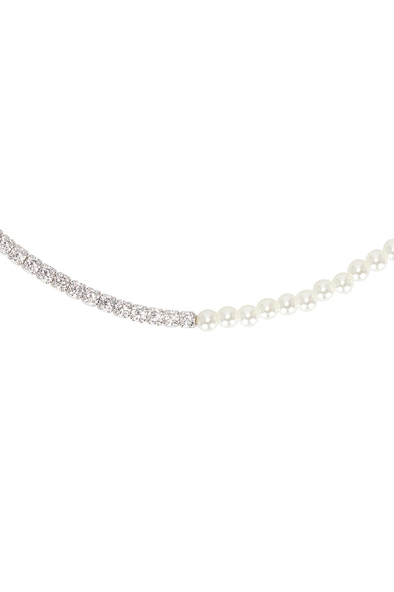 view 2 of 2 Camile Pearl Tennis Necklace in Ivory