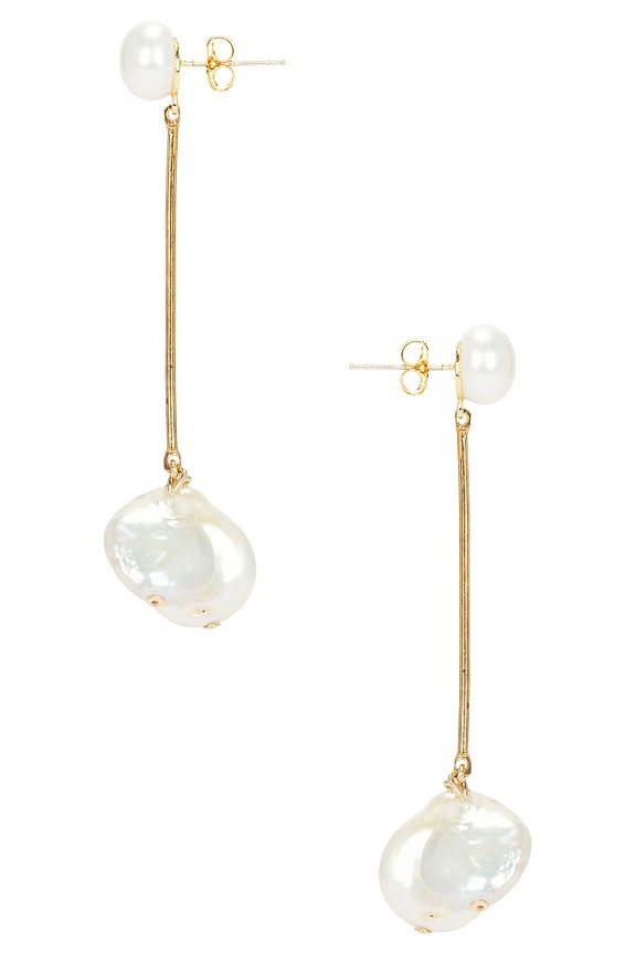 view 2 of 2 Marguerite Earring in Ivory