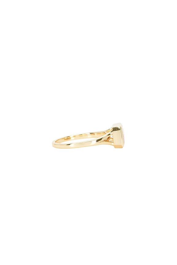 view 2 of 3 Emerald Cut Bezel Ring in Gold
