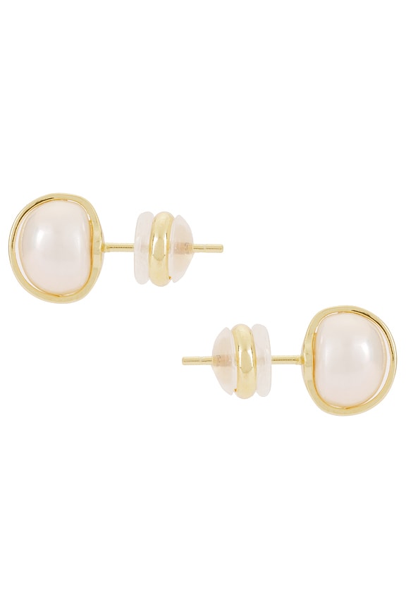 view 2 of 2 Essential Earring Stud in Gold & Pearl