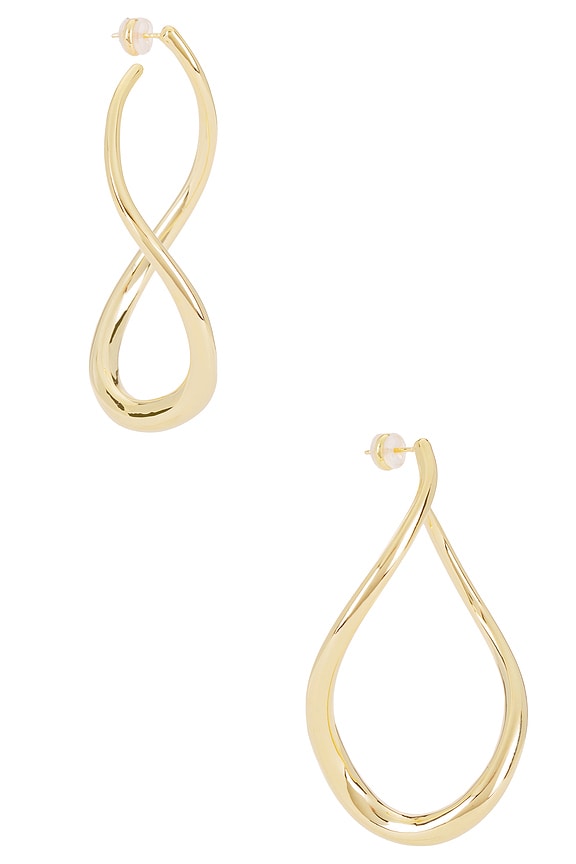 view 2 of 3 Tulip Hoop in Gold