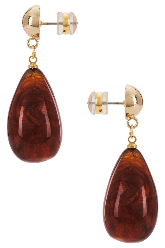 view 2 of 2 PENDIENTES LARGOS STABLES in Amber