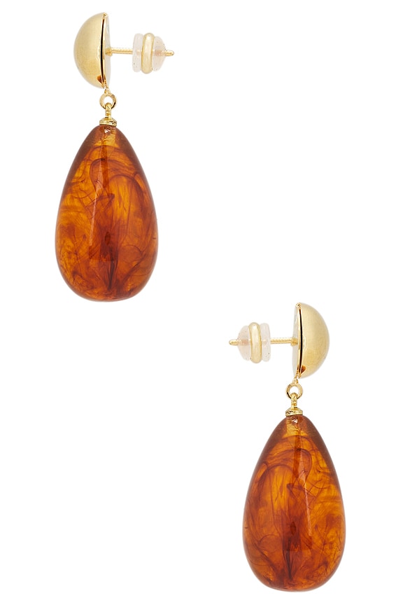 view 2 of 2 STABLES 드롭 귀걸이 in Amber