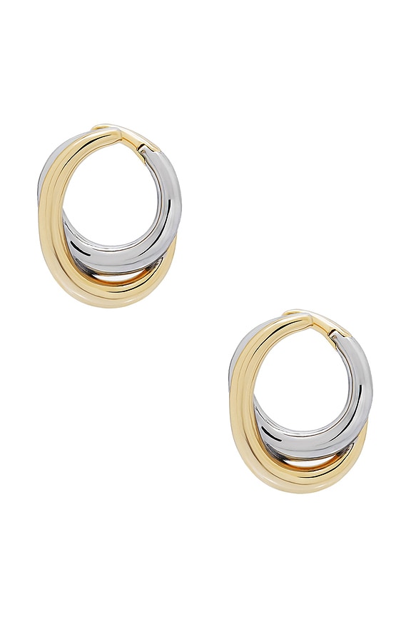 view 1 of 3 Cassie Two-toned Earring in Gold & Silver