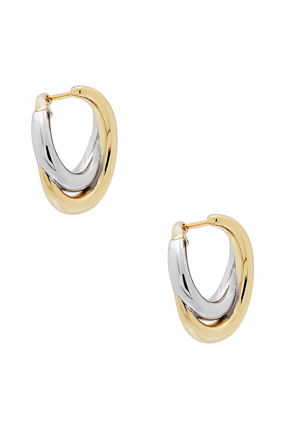 view 2 of 3 Cassie Two-toned Earring in Gold & Silver