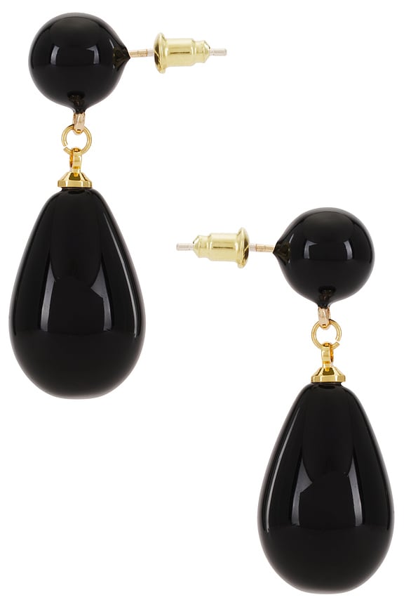 view 2 of 2 BOUCLES D'OREILLES PENDANTES WYNONA in Black