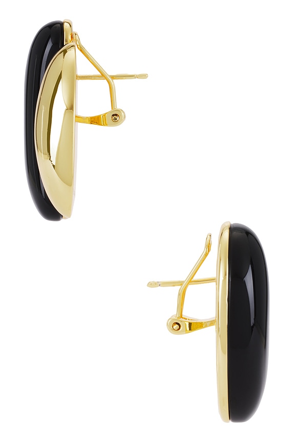 view 2 of 2 Una Gemstone Earring in Noir