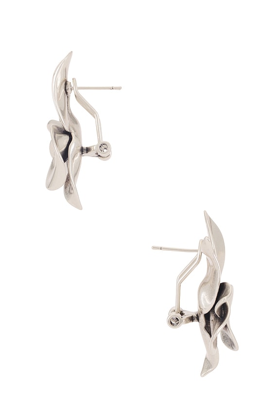 view 2 of 2 PENDIENTES FLOWER in Silver