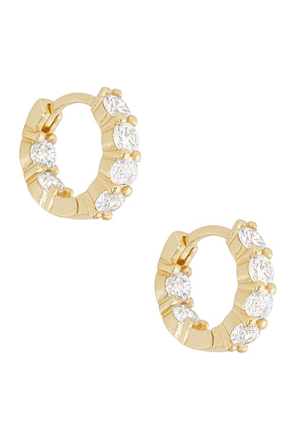 view 2 of 2 Manchester Hoop Earrings in Gold