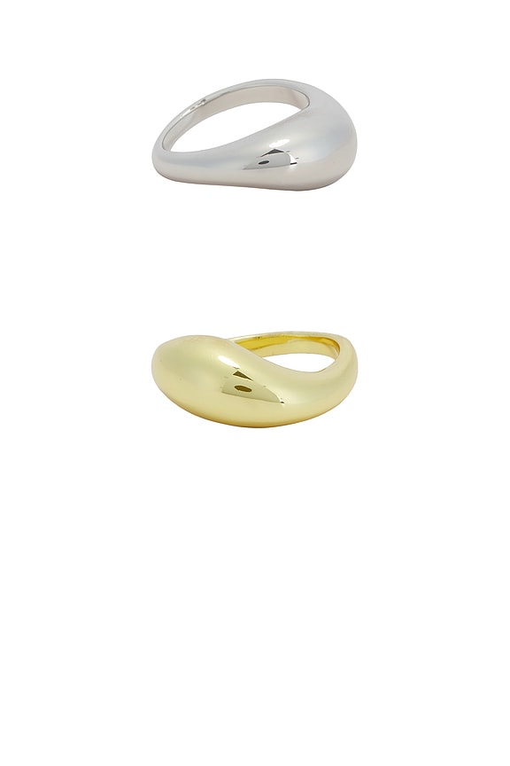 view 2 of 3 Wayne Ring Set in Gold & Silver