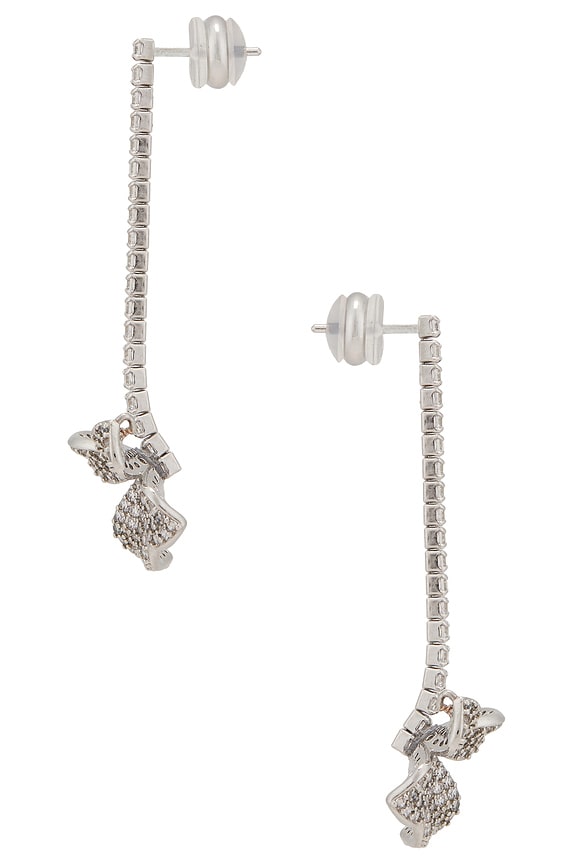 view 2 of 2 PENDIENTES LARGOS ALYSSA in Silver