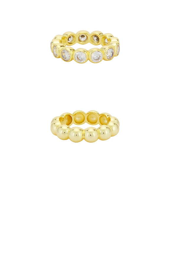 view 2 of 3 Bezel Vroom Ring Set in Gold