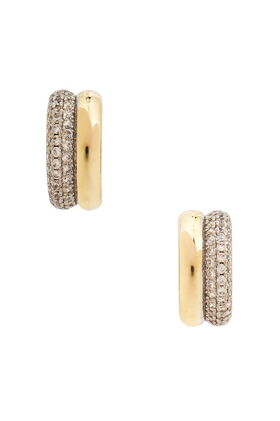 view 2 of 3 СЕРЬГИ-ГВОЗДИКИ GEMINI in Gold & Silver