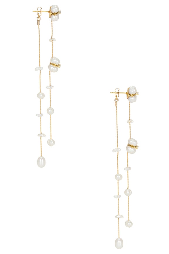view 2 of 3 Juliette Earring in Pearl & Gold