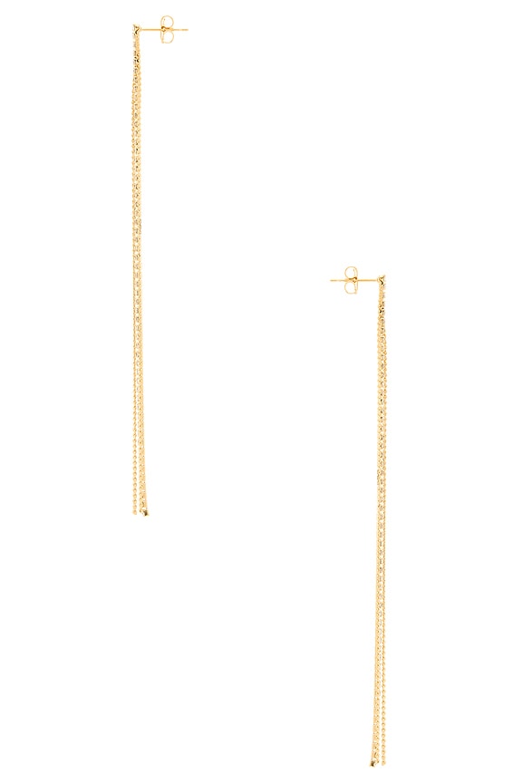 view 2 of 2 PENDIENTES LARGOS LUCREZIA in Gold