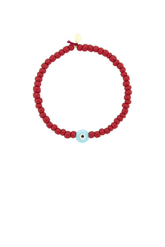 view 2 of 3 Evil Eye Stretch Bracelet in Red