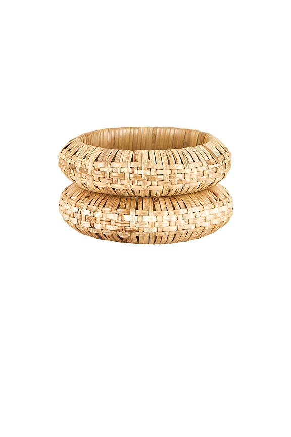 view 2 of 6 Jacques Bangle Cuff Set in Beige