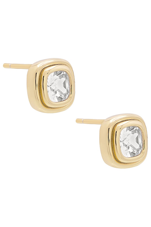 view 2 of 3 Cushion Bezel Stud in Gold