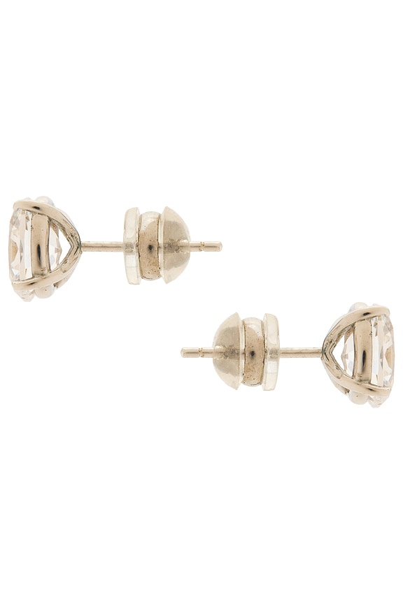 view 2 of 2 Oval Solitaire Stud in Gold