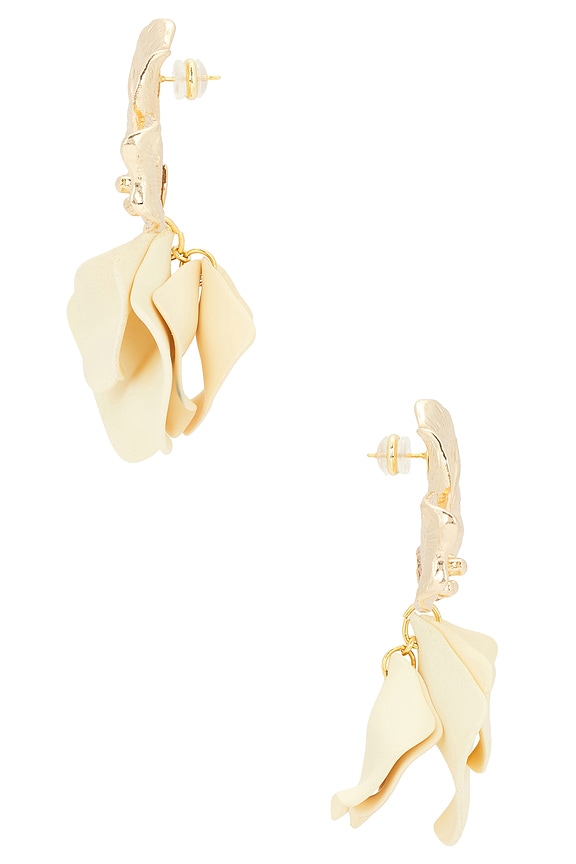 view 2 of 3 BOUCLES D'OREILLES PETALS in Gold & Ivory