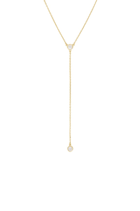 view 2 of 2 Solitaire Lariat Necklace in Gold