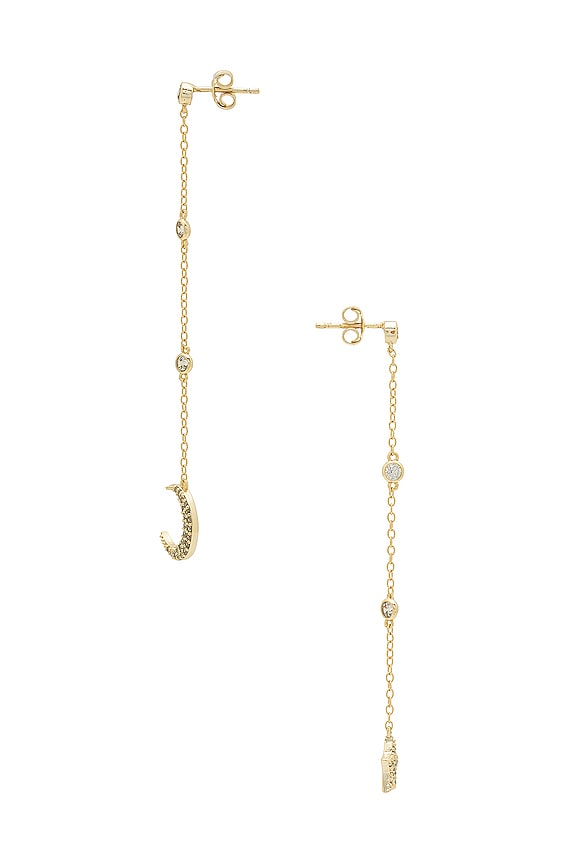 view 2 of 2 Luna Drop Earrings in Gold