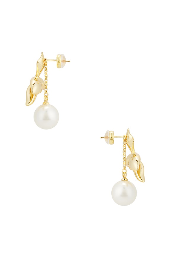 view 2 of 2 Fiorina Pearl Drop Earring in Gold & Pearl