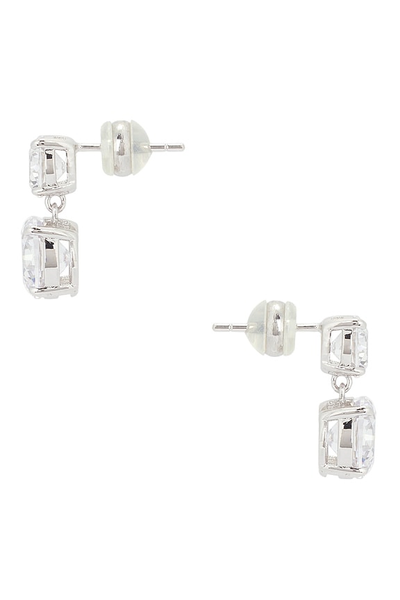 view 2 of 2 SOLITAIRE 드랍 귀걸이 in Silver