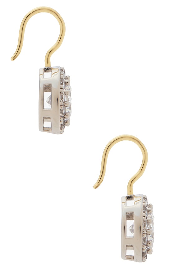 view 2 of 3 Two Tone Georgian Cut Hoop Earring in Gold