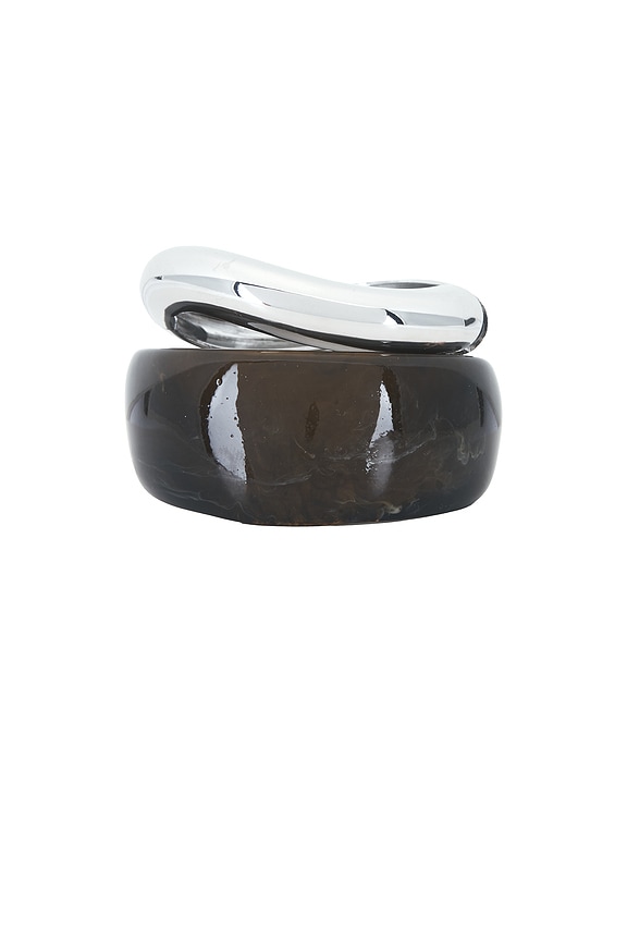 view 2 of 6 Bangle Set in Brown & Silver