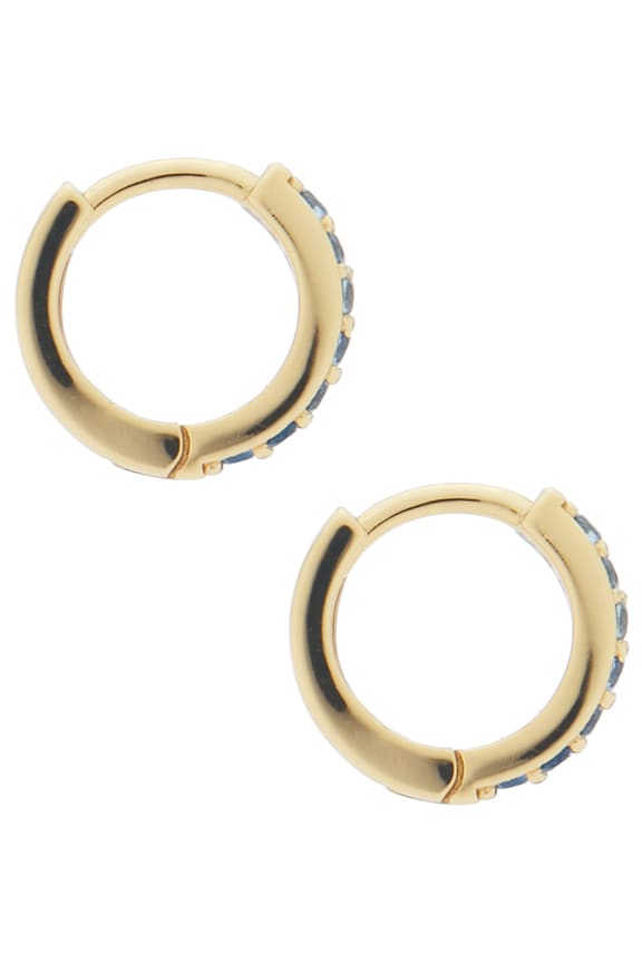 view 2 of 3 Micro Teeny Tiny Pave Huggie in Sapphire