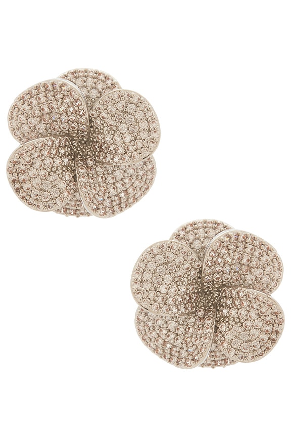 view 1 of 2 Bloom Pave Earring in Silver
