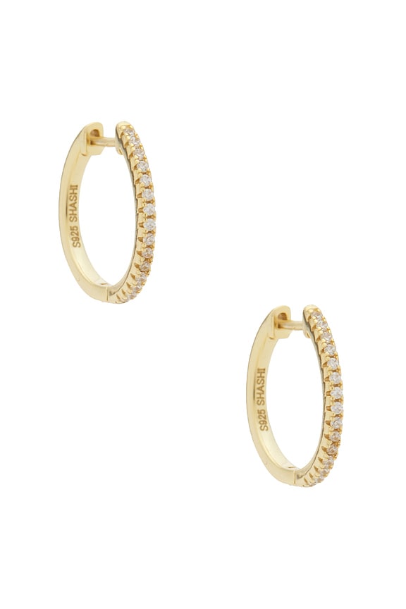 view 1 of 3 Daily Diamond Hoop Earrings in Gold