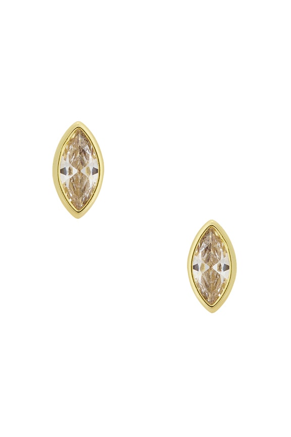view 1 of 2 Marquise Bezel Stud in Gold