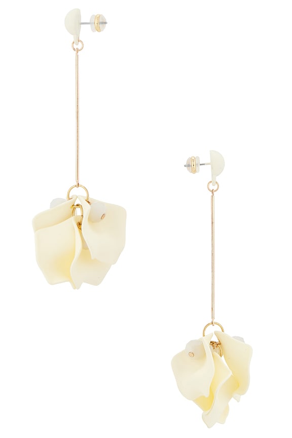 view 2 of 2 PENDIENTES LARGOS PATUNIA in White