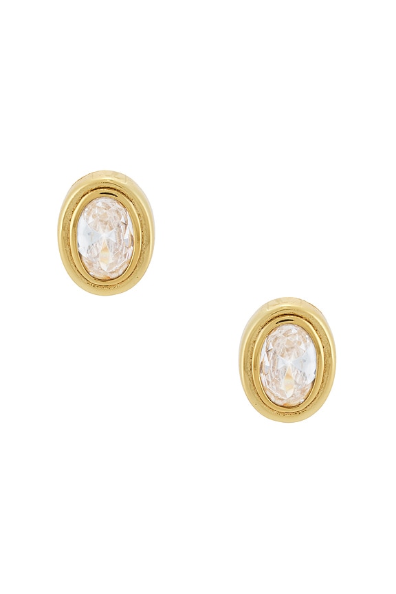 view 1 of 2 PENDIENTES DE TACHUELA REAGAN in Gold
