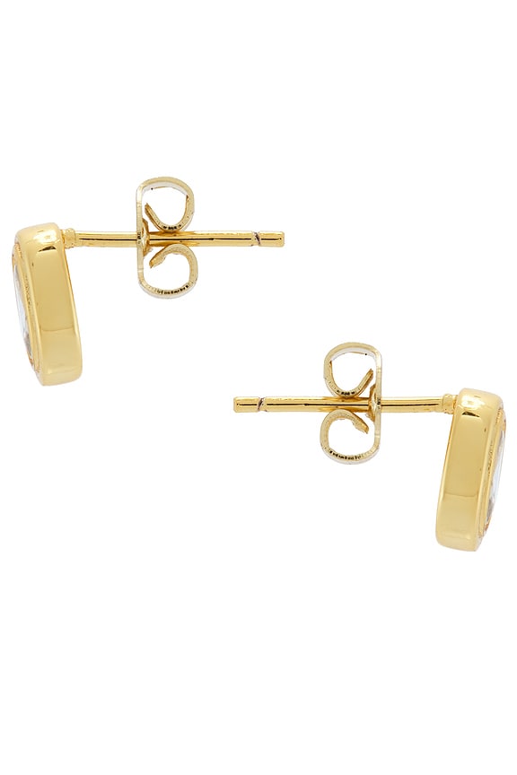 view 2 of 2 PENDIENTES DE TACHUELA REAGAN in Gold