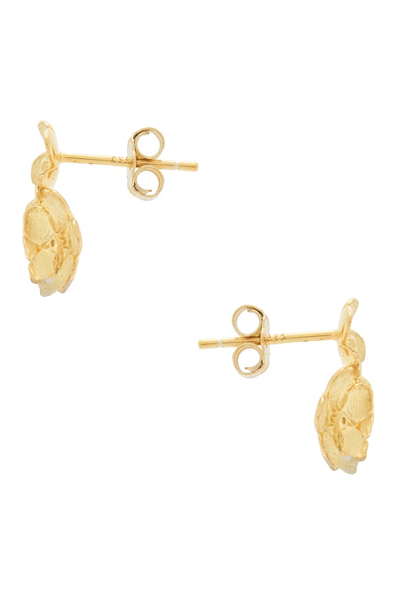 view 2 of 2 Chinoiserie Stud Earrings in Gold