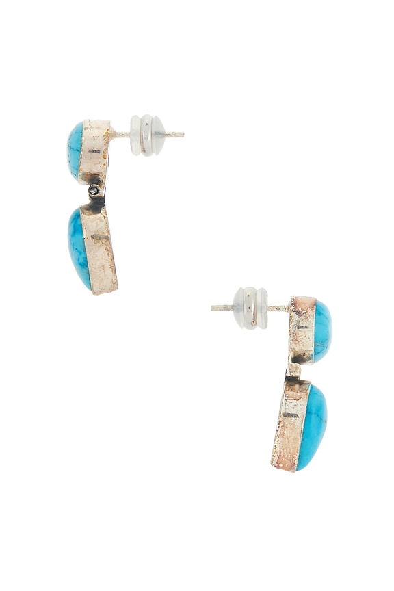 view 2 of 2 PENDIENTES LARGOS in Turquoise