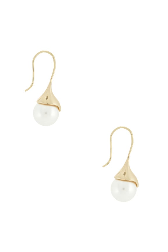 view 2 of 3 PENDIENTES LARGOS TULIP in Ivory