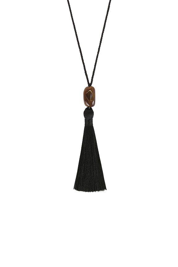 view 2 of 3 Maximes Tassel Necklace in Black