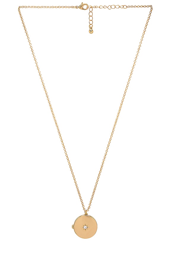 view 2 of 3 Starburst Locket Necklace in Gold