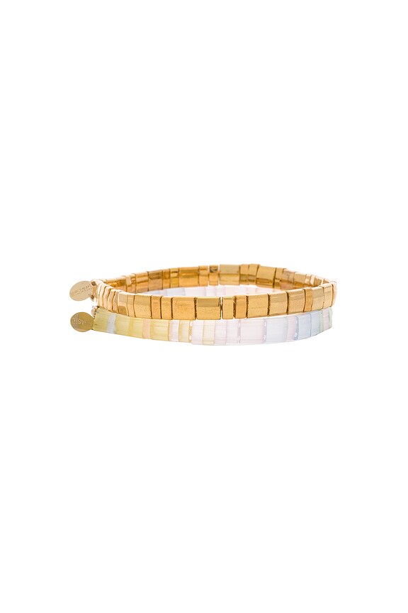 view 2 of 6 Tilu Bracelet Set in Gold & Pastel