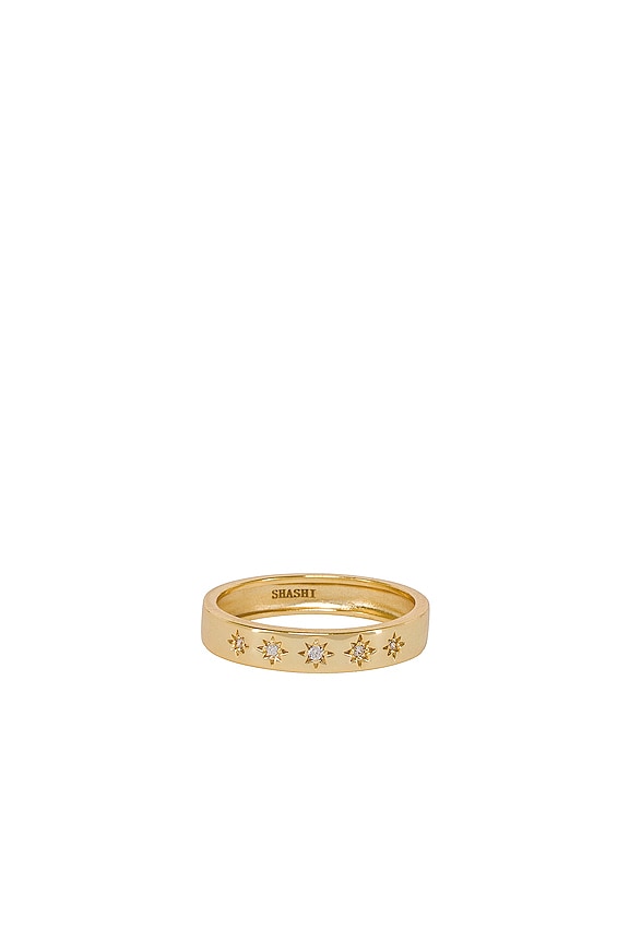 SHASHI Twinkle Band Ring in Gold | REVOLVE