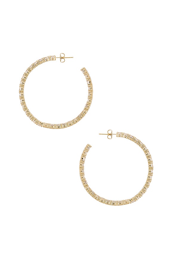 view 2 of 2 PENDIENTE BELLA in Gold & Clear