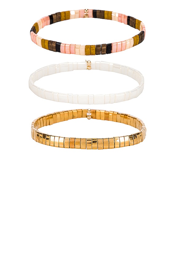 view 1 of 3 BRACELET TILU in Gold & Cream