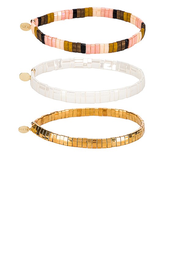 view 2 of 3 BRACELET TILU in Gold & Cream