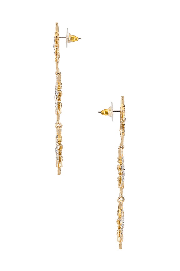 view 2 of 2 PENDIENTES LARGOS CELESTIAL in Gold